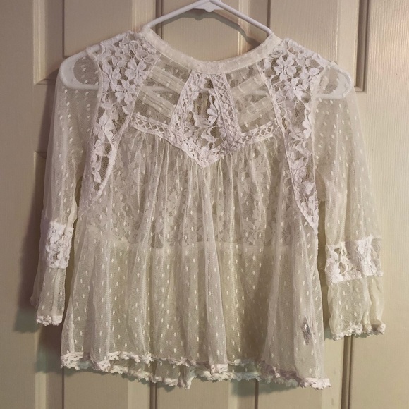 Free People Lace Crochet Blouse - Picture 3 of 7